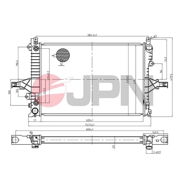 Радиатор охлаждения двигателя Magneti Marelli BM1774 цена, от 131.55 USD