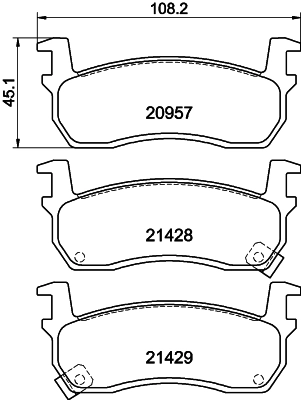 Передние тормозные колодки PF2131 Nisshinbo