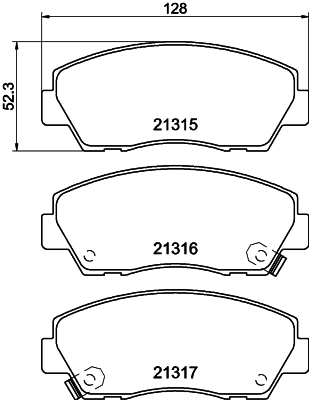 Передние тормозные колодки C13034AW Japan Cars