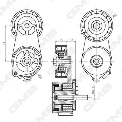 Роликовий модуль натяжителя ремня Polcar MAMPQ1169 цена, от 13.61 USD