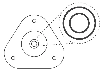 Опора передней стойки Sato Tech MS41043