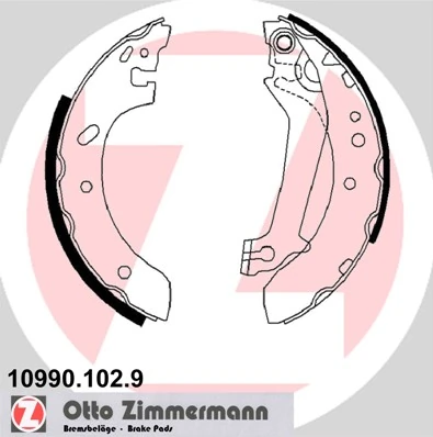 Колодки тормозные задние барабанные ZIMMERMANN 109901029