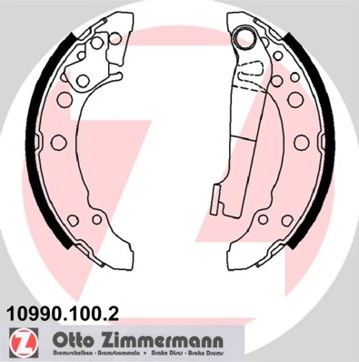 Колодки тормозные задние барабанные ZIMMERMANN 109901002
