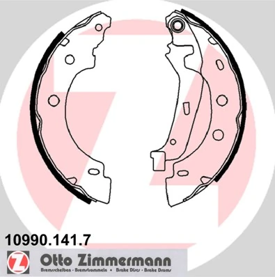 Колодки тормозные задние барабанные ZIMMERMANN 109901417