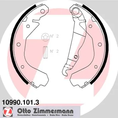 Колодки тормозные задние барабанные ZIMMERMANN 109901013