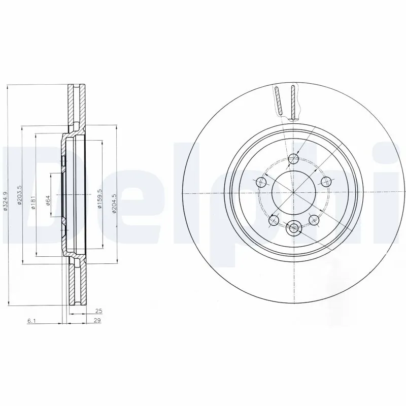 Передний тормозной диск Rover SDB000420