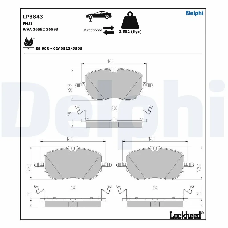 A0004200004 Mercedes Колодки передние