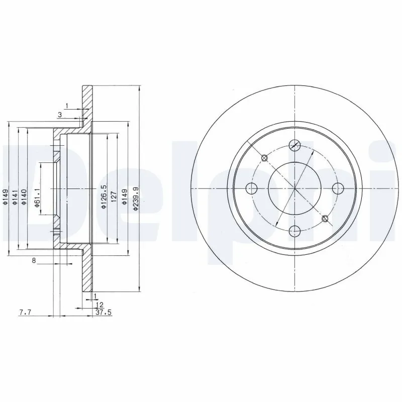  Передние тормозные диски Nissan Sunny 1
