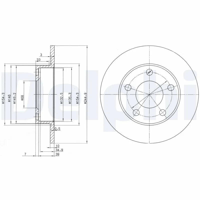 Тормозные диски 986478315 Bosch