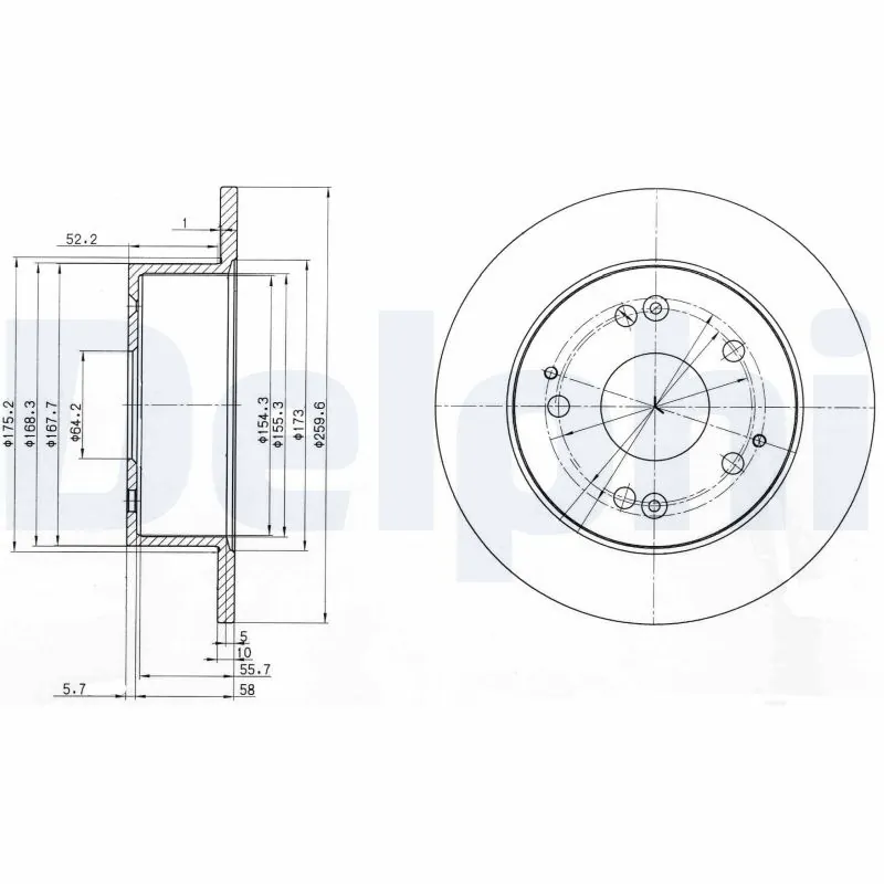 Задний тормозной диск Protechnic PRD5369 цена, от 31.12 USD