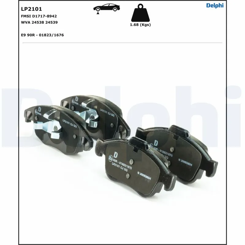 LP2101 Delphi Колодки передние