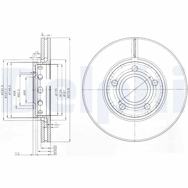 PRD2303 Protechnic Диск тормозной передний