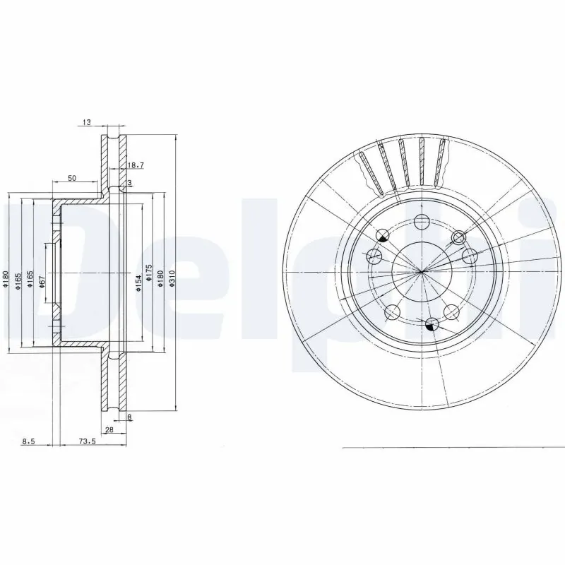 PRD2511 Protechnic Диск тормозной передний