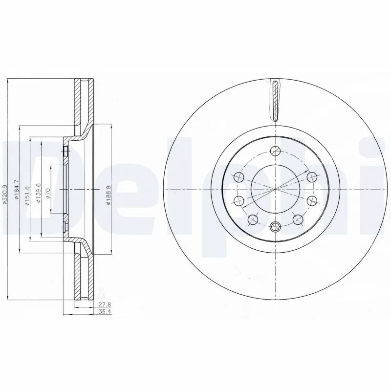 Передние тормозные диски 93185817 Opel