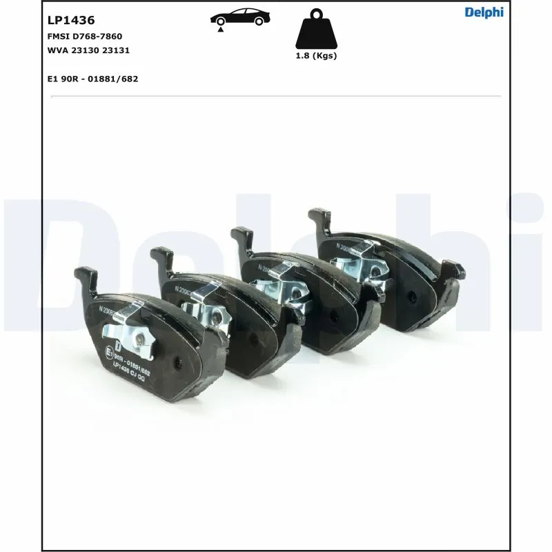 LP1436 Delphi Колодки передние