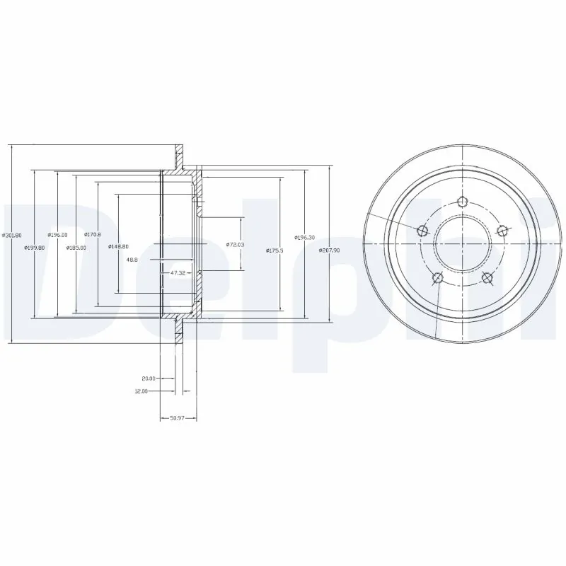 Disco do freio traseiro Ford Maverick 2 1N2
