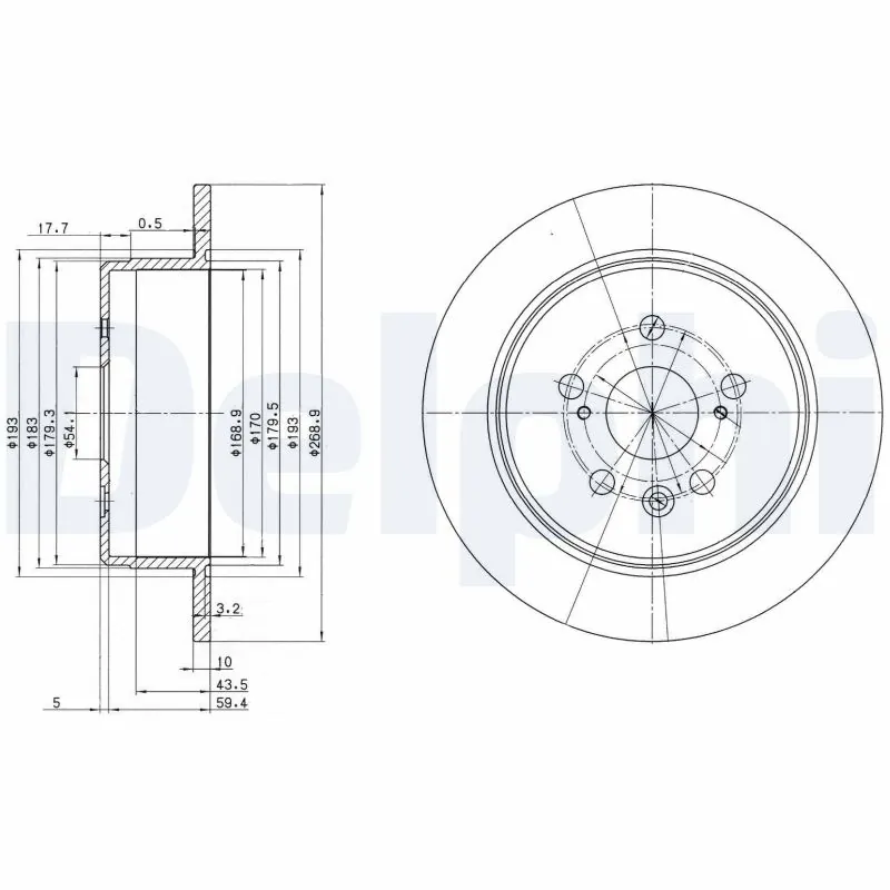 Disco do freio traseiro Toyota Camry 2 V2