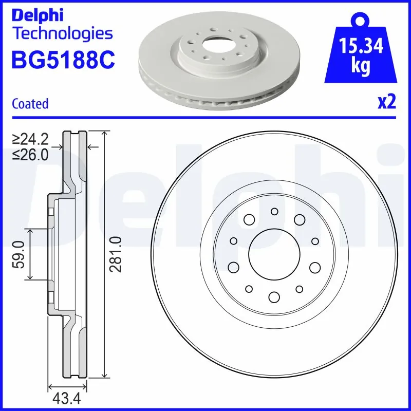 Тормоз дисковый передний Polcar BG5188C цена, от 50.22 USD