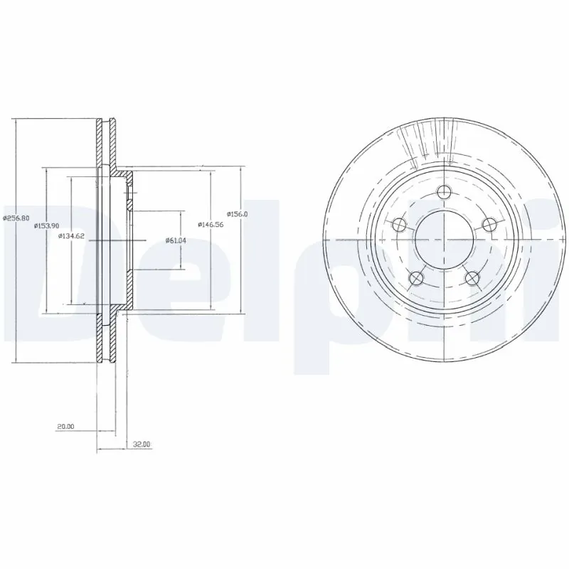 Передний тормозной диск Jurid/Bendix PRT1379