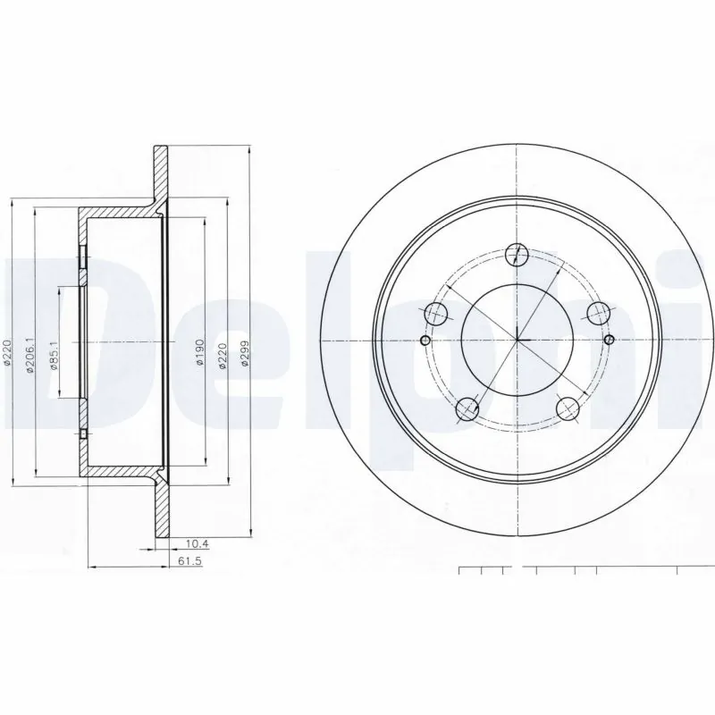 Disco do freio traseiro SsangYong Rexton 1 RJN