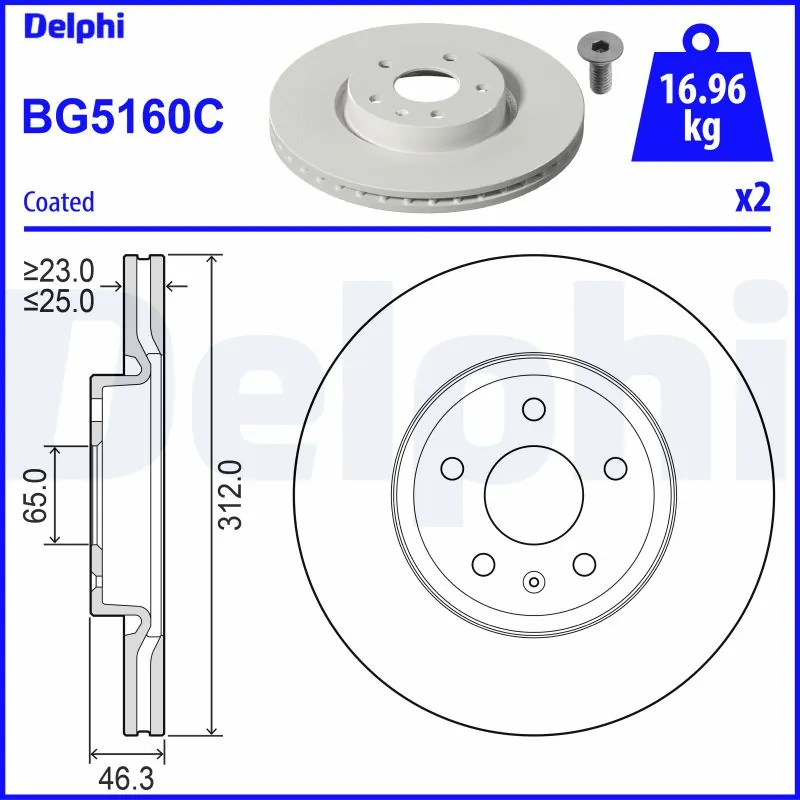 Тормоз дисковый передний Ferodo DDF2702C цена, от 111.85 USD
