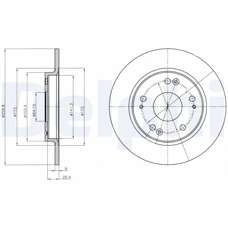 Disco do freio dianteiro Mercedes Bus 207-310 601