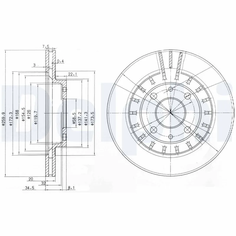 Купить Передние тормозные диски Ваз Калина  1118