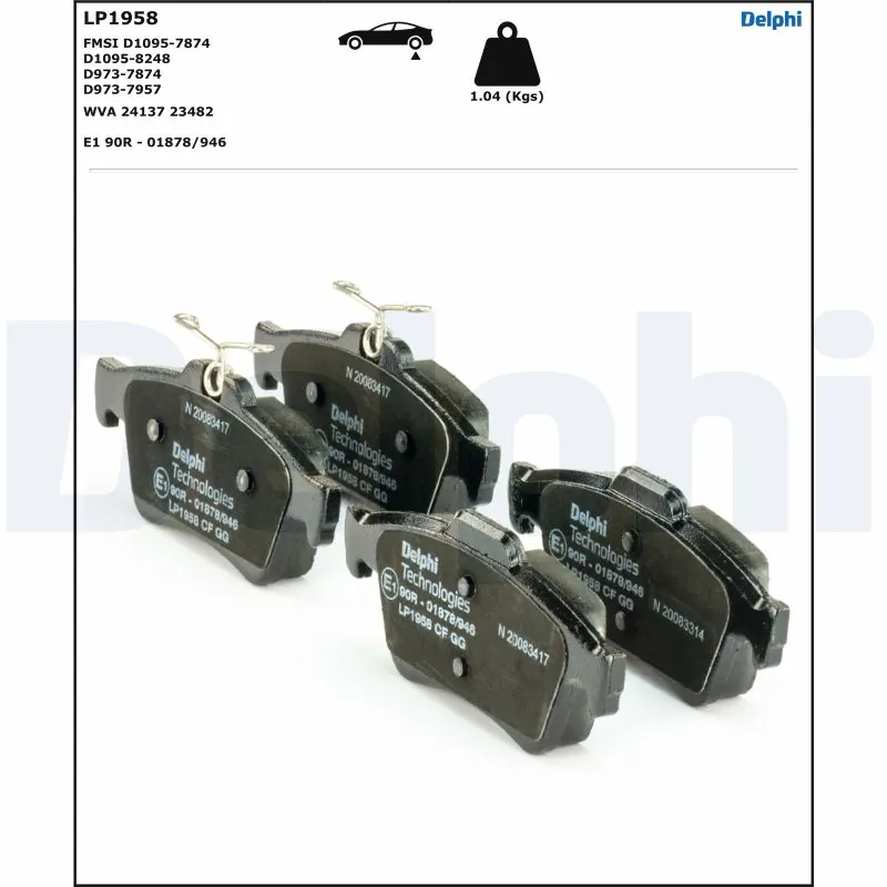 Sapatas do freio traseiras de disco Opel Vectra