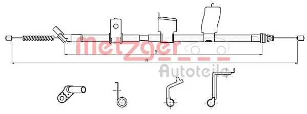Трос ручного тормоза задний Adriauto 2802511 цена, от 21.17 USD
