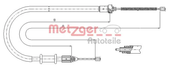 Трос стояночного тормоза задний правый Adriauto AD4102121 цена, от 7.76 USD
