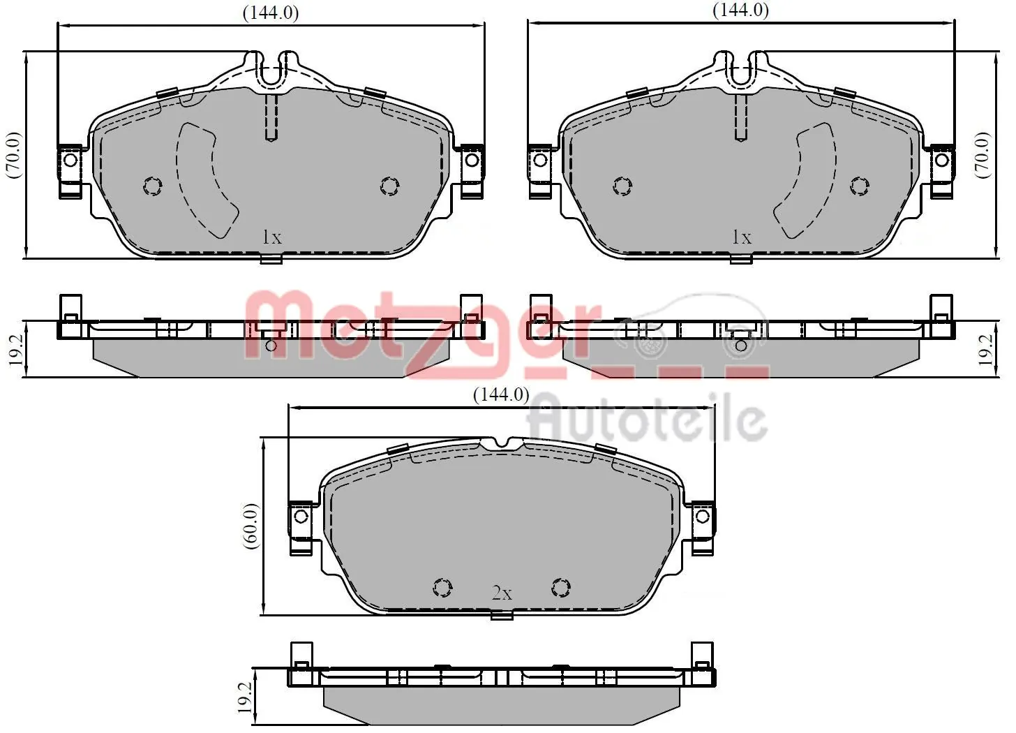 Передние тормозные колодки 6001133 Kraft
