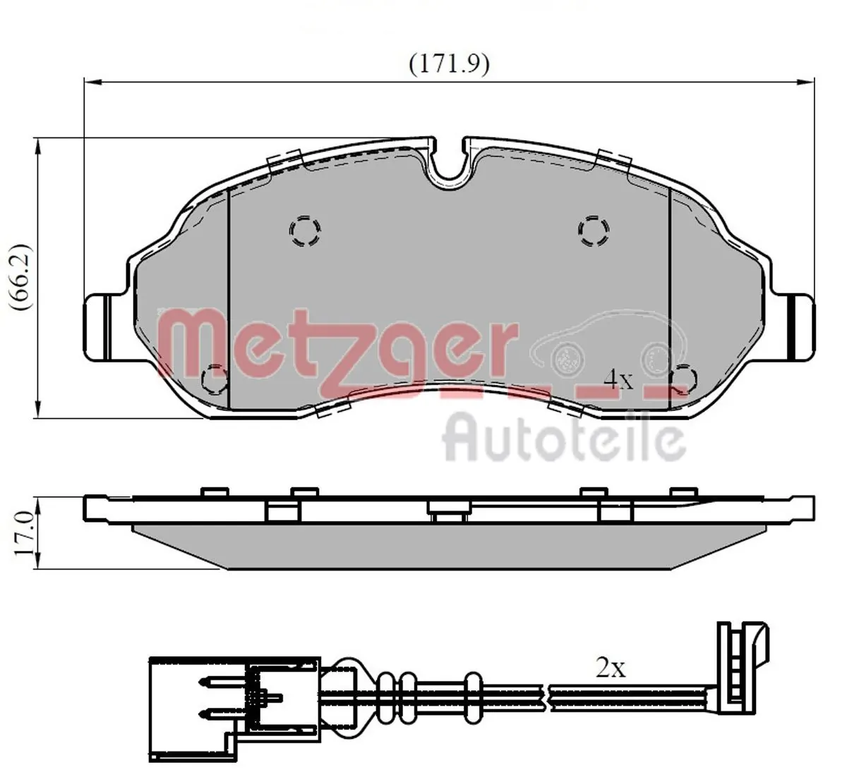 Передние тормозные колодки 161774 Power Stop