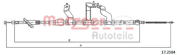 C70559OEM Korea (oem) Трос ручного тормоза задний, правый