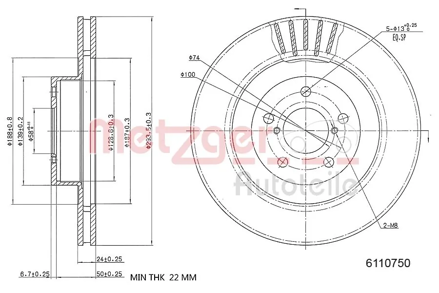 Передние тормозные диски FO2896 Fomar Roulunds