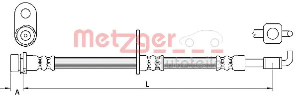 HMP8V512078BC Hmpx Шланг тормозной левый передний