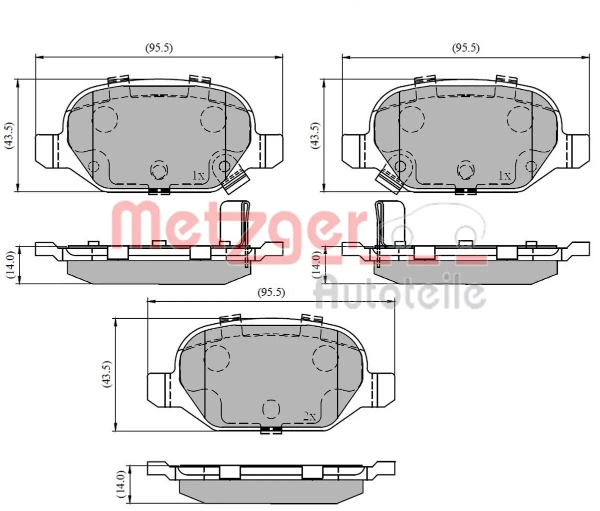Задние дисковые колодки Bosch 986494935