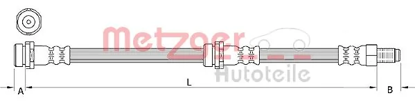 Шланг тормозной передний 4101094 Ford