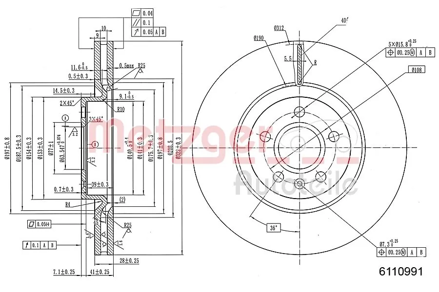 Disco do freio dianteiro Volvo S60 preço, a partir de 95,99 USD