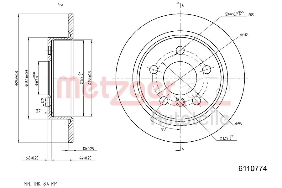 Compre Disco do freio traseiro MINI Cooper 