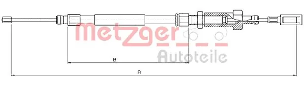 Передний трос ручника 1338683080 Fiat/Alfa/Lancia