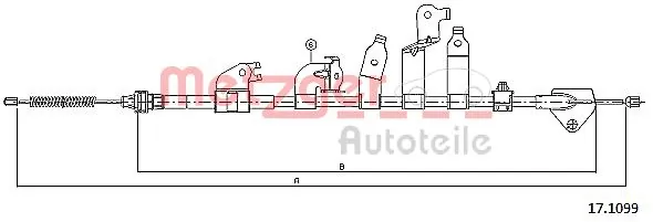 Купить 5202542 Adriauto Задний правый трос ручника