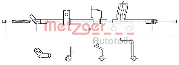 Трос стояночного тормоза задний правый Adriauto 2802521 цена, от 21.34 USD