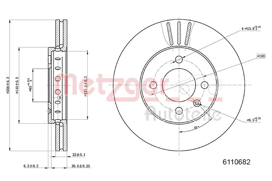 Тормоз дисковый передний Mikoda 4221S цена, от 41.66 USD