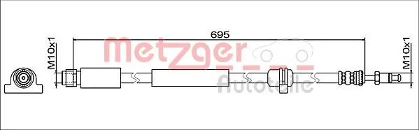 Шланг тормозной передний Peugeot/Citroen 1650858680