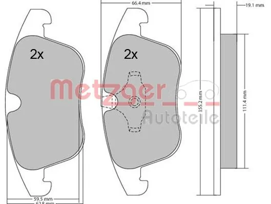 Передние тормозные колодки T4N9759 Jaguar