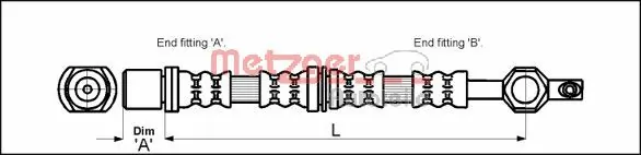 C800329B Cavo Гибкая тормозная трубка передняя