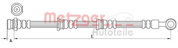 Шланг тормозной передний 04650A702 Chrysler