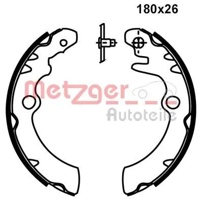Колодки тормозные задние барабанные METZGER MG235
