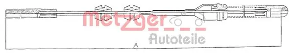 522597 Opel Трос ручного тормоза
