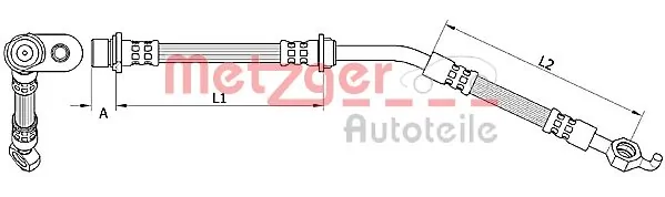 Передний правый тормозной шланг Adriauto 5212422